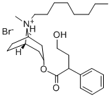 3-Hydroxy-8-octyl-1-alpha-H,5-alpha-H-tropanium bromide 4-hydroxy-2-ph enylbutanoate CAS#: 74051-34-6