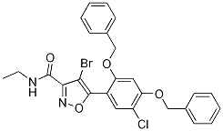 3-IsoxazolecarboxaMide, 4-broMo-5-[5-chloro-2,4-bis(phenylMethoxy)phenyl]-N-ethyl- CAS#: 747413-06-5