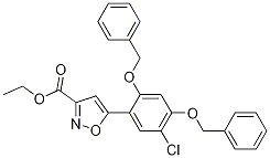 3-Isoxazolecarboxylic acid, 5-[5-chloro-2,4-bis(phenylMethoxy)phenyl]-, ethyl ester CAS#: 747413-04-3