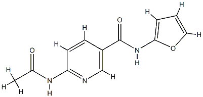 3-Pyridinecarboxamide,6-(acetylamino)-N-2-furanyl-(9CI) CAS#: 700815-71-0