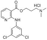 3-Pyridinecarboxylic acid, 2-((3,5-dichlorophenyl)amino)-, 3-(dimethyl amino)propyl ester, monohydrochloride CAS#: 75449-64-8