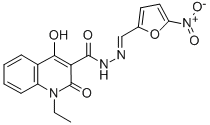 3-Quinolinecarboxylic acid, 1,2-dihydro-1-ethyl-4-hydroxy-2-oxo-, ((5- nitro-2-furanyl)methylene)hydrazide CAS#: 74693-63-3