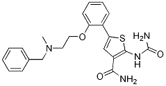 3-ThiophenecarboxaMide, 2-[(aMinocarbonyl)aMino]-5-[2-[2-[Methyl(phenylMethyl)aMino]ethoxy]phenyl]- CAS#: 727741-84-6