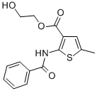 3-Thiophenecarboxylic acid, 2-(benzoylamino)-5-methyl-, 2-hydroxyethyl ester CAS#: 78033-82-6