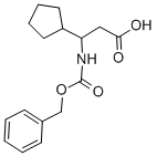 3-{[(benzyloxy)carbonyl]amino}-3-cyclopentylpropanoic acid CAS#: 778599-89-6