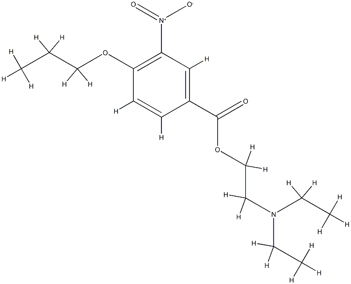 3-nitro-4-propoxy-, 2-(diethylamino)ethyl ester Benzoic acid CAS#: 736870-51-2