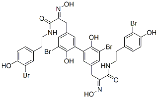 3,3'-(2,2'-Dihydroxy-3,3'-dibromo-1,1'-biphenyl-5,5'-diyl)bis[N-[2-(3-bromo-4-hydroxyphenyl)ethyl]-2-(hydroxyimino)propanamide] CAS#: 79067-77-9