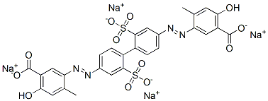 3,3'-[(2,2'-Disulfo[1,1'-biphenyl]-4,4'-diyl)bis(azo)]bis[6-hydroxy-4-methylbenzoic acid]tetrasodium salt CAS#: 72379-54-5