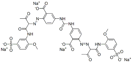 3,3'-(Carbonyldiimino)bis[6-[[1-[[(2-methoxy-5-sulfophenyl)amino]carbonyl]-2-oxopropyl]azo]benzoic acid]tetrasodium salt CAS#: 72749-83-8
