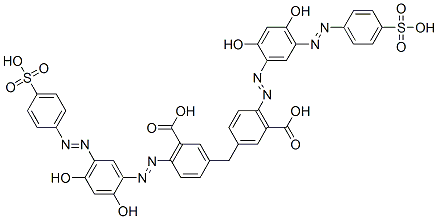 3,3'-Methylenebis[6-[[2,4-dihydroxy-5-[(4-sulfophenyl)azo]phenyl]azo]benzoic acid] CAS#: 73507-51-4