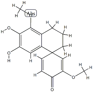 3',4'-Dihydro-6',7'-dihydroxy-3,5'-dimethoxyspiro[2,5-cyclohexadiene-1,1'(2'H)-naphthalen]-4-one CAS#: 74474-67-2
