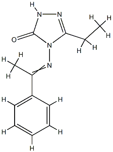 3H-1,2,4-Triazol-3-one,5-ethyl-2,4-dihydro-4-[(1-phenylethylidene)amino]-(9CI) CAS#: 780786-37-0