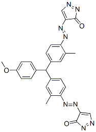 3h-pyrazol-3-one,4,4'-[[(4-methoxyphenyl)methylene]bis[(2-methyl-4,1-phenylene)azo]]bis CAS#: 72906-47-9