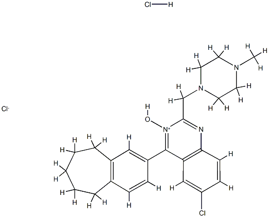 4-(10-bicyclo[5.4.0]undeca-8,10,12-trienyl)-6-chloro-3-hydroxy-2-[(4-m ethylpiperazin-1-yl)methyl]quinazoline chloride hydrochloride CAS#: 74422-39-2