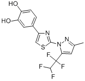 4-[2-[3-Methyl-5-(1,1,2,2-tetrafluoroethyl)-1H-pyrazol-1-yl]-4-thiazolyl]pyrocatechol CAS#: 75013-45-5