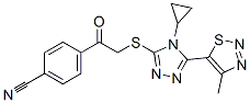 4-(2-{[4-CYCLOPROPYL-5-(4-METHYL-1,2,3-THIADIAZOL-5-YL)-4H-1,2,4-TRIAZOL-3-YL]SULFANYL}ACETYL)BENZONITRILE CAS#: 710279-69-9
