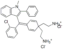 [4-[(2-chlorophenyl)(1-methyl-2-phenyl-1H-indol-3-yl)methylene]-2,5-cyclohexadien-1-ylidene]diethylammonium chloride CAS#: 72828-90-1