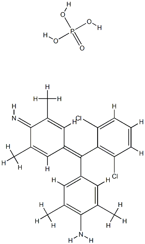 4-[(2,6-dichlorophenyl)(4-imino-3,5-dimethylcyclohexa-2,5-dien-1-ylidene)methyl]-2,6-xylidine phosphate (1:1) CAS#: 74578-10-2