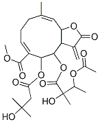 4-(3-Acetoxy-2-hydroxy-2-methyl-1-oxobutoxy)-2,3,3a,4,5,8,9,11a-octahydro-5-(3-hydroxy-3-methyl-1-oxobutoxy)-10-methyl-3-methylene-2-oxocyclodeca[b]furan-6-carboxylic acid methyl ester CAS#: 75627-92-8