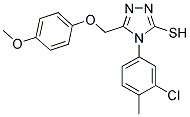 4-(3-CHLORO-4-METHYLPHENYL)-5-[(4-METHOXYPHENOXY)METHYL]-4H-1,2,4-TRIAZOLE-3-THIOL CAS#: 723332-63-6