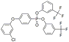 [4-(3-Chlorophenoxy)phenyl]phosphonic acid bis[3-(trifluoromethyl)phenyl] ester CAS#: 74038-37-2