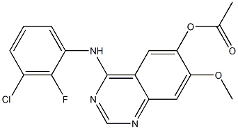 4-((3-chloro-2-fluorophenyl)amino)-7-methoxyquinazolin-6-yl acetate CAS#: 740081-22-5