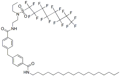 4-[[4-[[[2-[[(Heptadecafluorooctyl)sulfonyl]propylamino]ethyl]amino]carbonyl]phenyl]methyl]-N-octadecylbenzamide CAS#: 73019-19-9