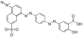 4-[[4-[(3-Carboxy-4-hydroxyphenyl)azo]phenyl]azo]-6-sulfonato-1-naphthalenediazonium CAS#: 72152-91-1