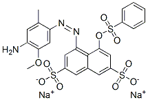 4-(4-Amino-5-methoxy-2-methylphenylazo)-5-phenylsulfonyloxy-2,7-naphthalenedisulfonic acid disodium salt CAS#: 77847-22-4