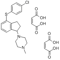 4-(4-Chlorophenylthio)-1-(4-methylpiperazino)indane bis(hydrogen malea te) CAS#: 74801-44-8