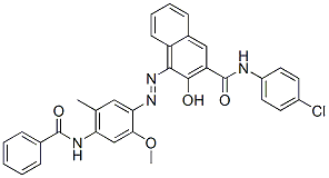 4-[[4-(benzoylamino)-2-methoxy-5-methylphenyl]azo]-N-(4-chlorophenyl)-3-hydroxynaphthalene-2-carboxamide CAS#: 79665-29-5