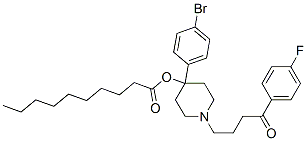 4-(4-bromophenyl)-1-[4-(4-fluorophenyl)-4-oxobutyl]-4-piperidinyl decanoate CAS#: 75067-66-2