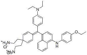 [4-[[4-(diethylamino)phenyl][4-[(4-ethoxyphenyl)amino]-1-naphthyl]methylene]-2,5-cyclohexadien-1-ylidene]diethylammonium chloride CAS#: 73309-46-3