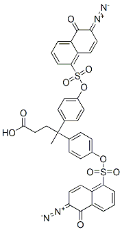 4-[[(6-diazo-5,6-dihydro-5-oxo-1-naphthyl)sulphonyl]oxy]-gamma-[4-[[(6-diazo-5,6-dihydro-5-oxo-1-naphthyl)sulphonyl]oxy]phenyl]-gamma-methylbenzenebutyric acid CAS#: 74276-38-3