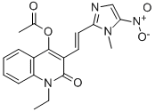 4-(Acetyloxy)-1-ethyl-3-(2-(1-methyl-5-nitro-1H-imidazol-2-yl)ethenyl) -2(1H)-quinolinone CAS#: 74693-60-0