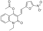 4-(Acetyloxy)-1-ethyl-3-(2-(5-nitro-2-furanyl)ethenyl)-2(1H)-quinolino ne CAS#: 74693-56-4