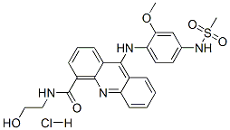 4-Acridinecarboxamide, N-(2-hydroxyethyl)-9-((2-methoxy-4-((methylsulf onyl)amino)phenyl)amino)-, monohydrochloride CAS#: 76708-59-3