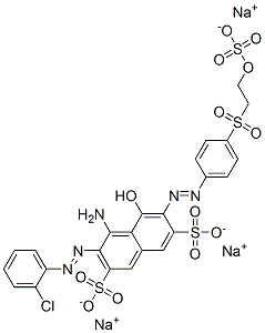 4-Amino-3-[(2-chlorophenyl)azo]-5-hydroxy-6-[[4-[[2-(sulfooxy)ethyl]sulfonyl]phenyl]azo]-2,7-naphthalenedisulfonic acid trisodium salt CAS#: 73157-54-7