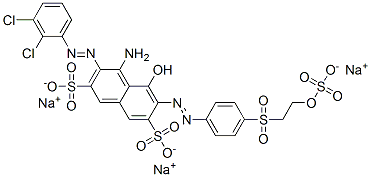 4-Amino-3-[(2,3-dichlorophenyl)azo]-5-hydroxy-6-[[4-[[2-(sulfooxy)ethyl]sulfonyl]phenyl]azo]-2,7-naphthalenedisulfonic acid trisodium salt CAS#: 73157-55-8