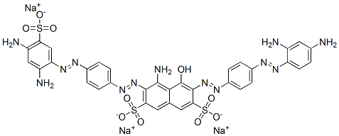4-Amino-6-[[4-[(2,4-diaminophenyl)azo]phenyl]azo]-3-[[4-[(2,4-diamino-5-sulfophenyl)azo]phenyl]azo]-5-hydroxy-2,7-naphthalenedisulfonic acid trisodium salt CAS#: 73157-44-5