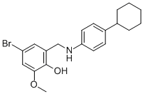 4-BROMO-2-[(4-CYCLOHEXYLANILINO)METHYL]-6-METHOXYBENZENOL CAS#: 763130-42-3