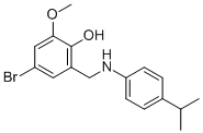 4-BROMO-2-[(4-ISOPROPYLANILINO)METHYL]-6-METHOXYBENZENOL CAS#: 763131-38-0
