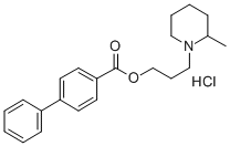 4-Biphenylcarboxylic acid, 3-(2-methylpiperidino)propyl ester, hydrochloride CAS#: 73728-81-1
