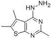 4-HYDRAZINO-2,5,6-TRIMETHYLTHIENO[2,3-D]PYRIMIDINE CAS#: 77995-55-2