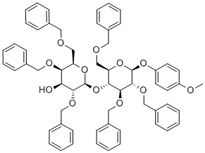 4-Methoxyphenyl 4-O-(2,4,6-Tri-O-benzyl-beta-D-galactopyranosyl)-2,3,6-tri-O-benzyl-beta-D-glucopyranoside CAS#: 717132-49-5