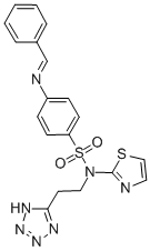 4-((Phenylmethylene)amino)-N-(2-(1H-tetrazol-5-yl)ethyl)-N-2-thiazolyl benzenesulfonamide CAS#: 78311-66-7