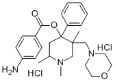 4-Piperidinol, 5-morpholinomethyl-4-phenyl-1,2,5-trimethyl-, p-aminobe nzoate, dihydrochloride CAS#: 73816-93-0