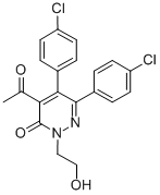 4-acetyl-2-(2'-hydroxyethyl)-5,6-bis(4-chlorophenyl)-2H-pyridazin-3-one CAS#: 75319-92-5
