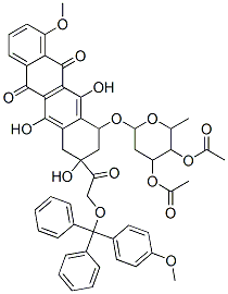 [4-acetyloxy-2-methyl-6-[[3,5,12-trihydroxy-10-methoxy-3-[2-[(4-methox yphenyl)-diphenyl-methoxy]acetyl]-6,11-dioxo-2,4-dihydro-1H-tetracen-1 -yl]oxy]oxan-3-yl] acetate CAS#: 73113-86-7