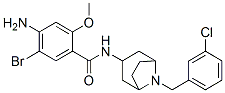 4-amino-5-bromo-N-[8-[(3-chlorophenyl)methyl]-8-azabicyclo[3.2.1]oct-3 -yl]-2-methoxy-benzamide CAS#: 76351-94-5